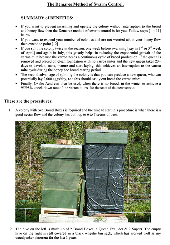 Swarm Control - Demaree Method