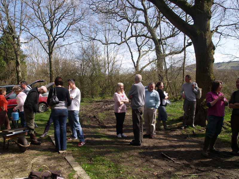 Just arrived at the Plumpton apiary - chatting pre-meeting